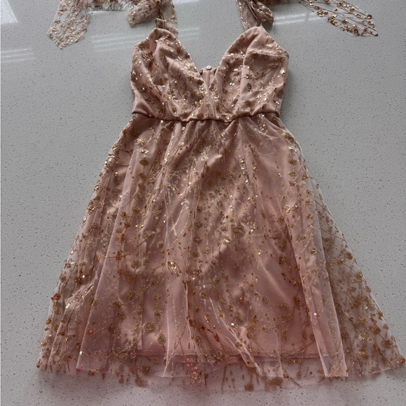 Lucy in the Sky Dresses & Skirts - Lucy in the sky gold champagne color dress size xs